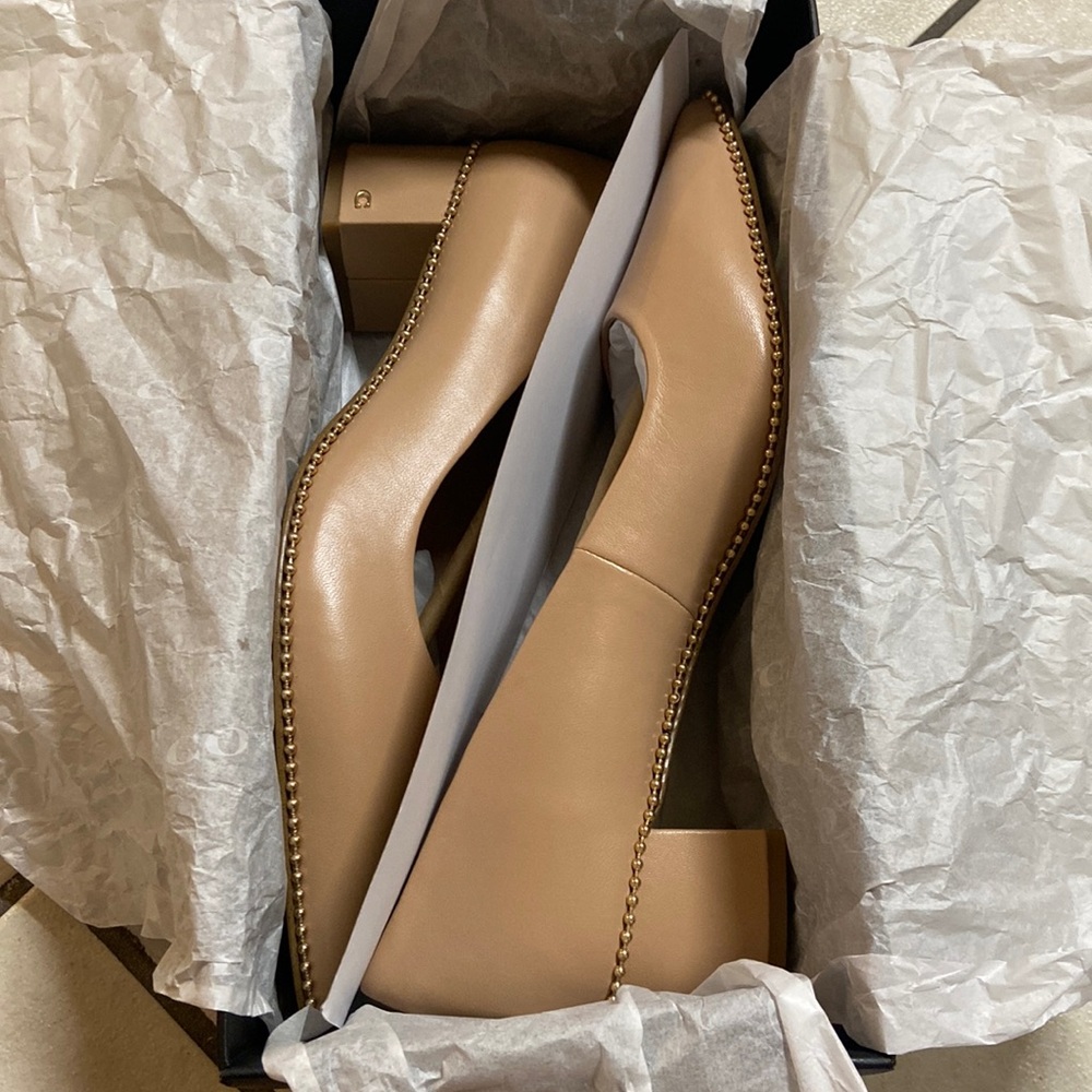 Coach Ivory Loafer Heels